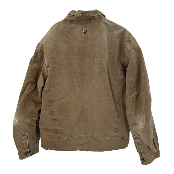 Kuhl Vintage Patina Dye Canvas Work Jacket Brown Mens Size M - Picture 4 of 9